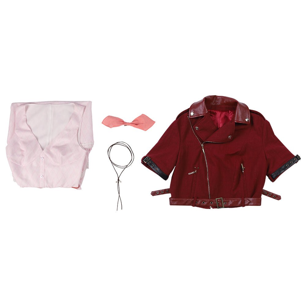 Final Fantasy VII Remake Aerith Gainsborough Cosplay Costume - High Quality Game Outfit - Coscosmos Final Fantasy VII Remake Aerith Gainsborough Cosplay Costume - High Quality Game Outfit - Coscosmos