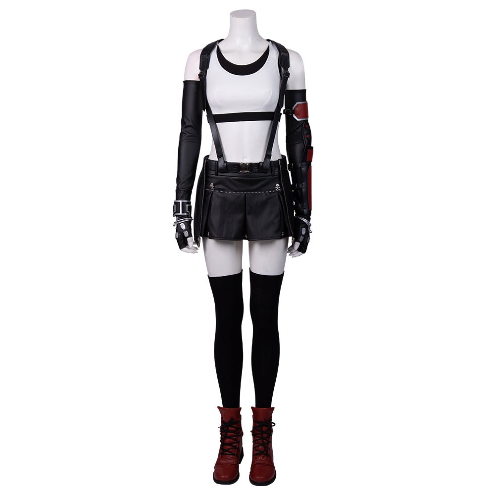Final Fantasy VII Remake Tifa New Version Cosplay Costume - High Quality Game Outfit - Coscosmos Final Fantasy VII Remake Tifa New Version Cosplay Costume - High Quality Game Outfit - Coscosmos