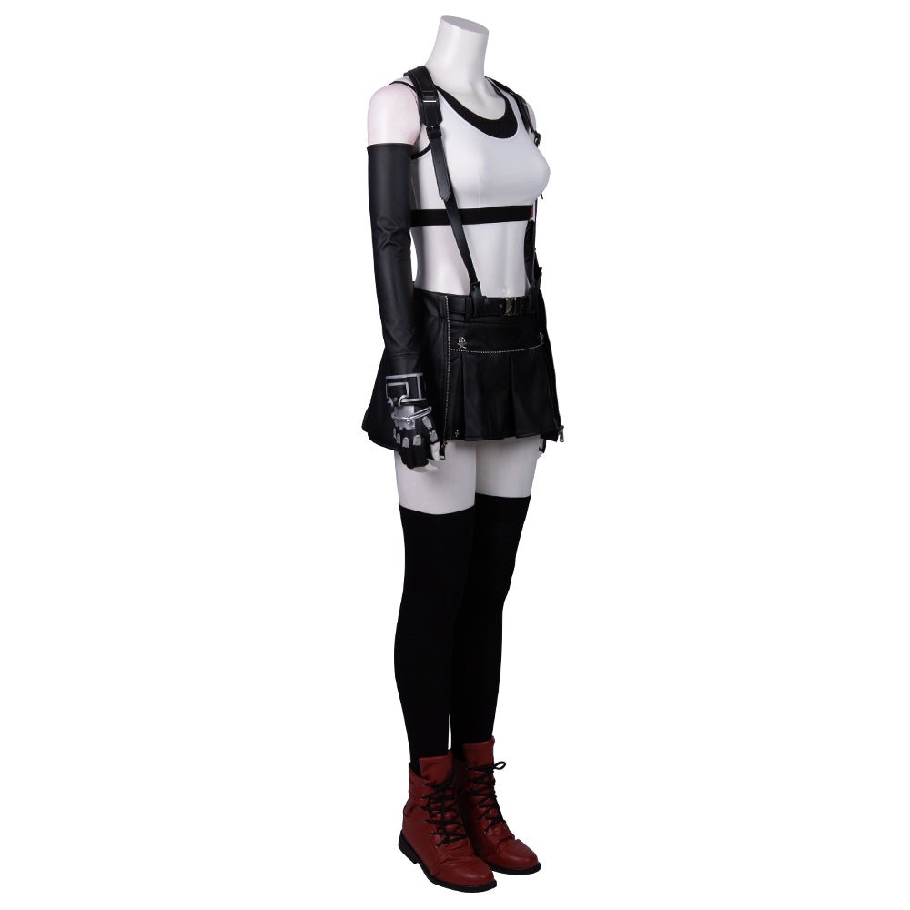 Final Fantasy VII Remake Tifa New Version Cosplay Costume - High Quality Game Outfit - Coscosmos Final Fantasy VII Remake Tifa New Version Cosplay Costume - High Quality Game Outfit - Coscosmos