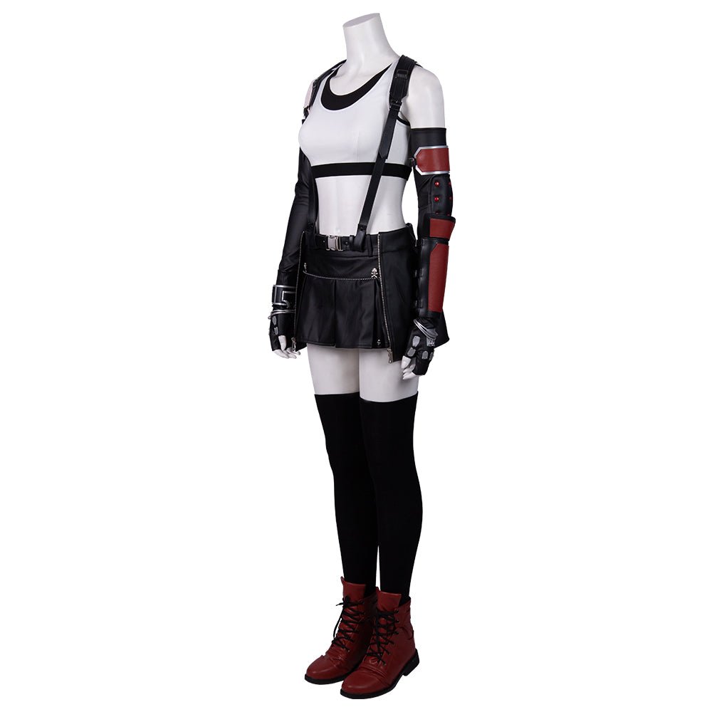 Final Fantasy VII Remake Tifa New Version Cosplay Costume - High Quality Game Outfit - Coscosmos Final Fantasy VII Remake Tifa New Version Cosplay Costume - High Quality Game Outfit - Coscosmos