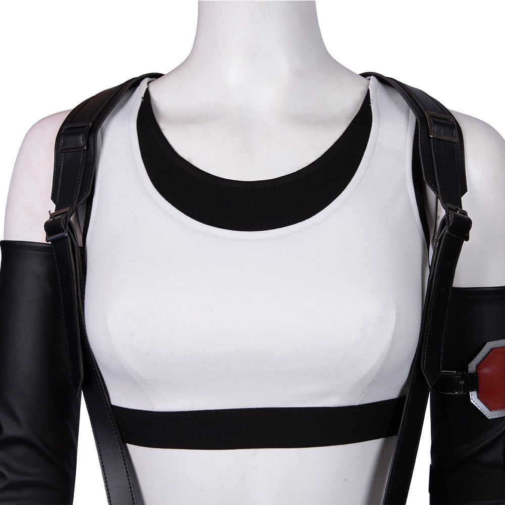 Final Fantasy VII Remake Tifa New Version Cosplay Costume - High Quality Game Outfit - Coscosmos Final Fantasy VII Remake Tifa New Version Cosplay Costume - High Quality Game Outfit - Coscosmos
