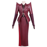 Gabby's Dollhouse: The Movie Lady Cat Reddish Brown Leather Outfit Cosplay Costume - Coscosmos