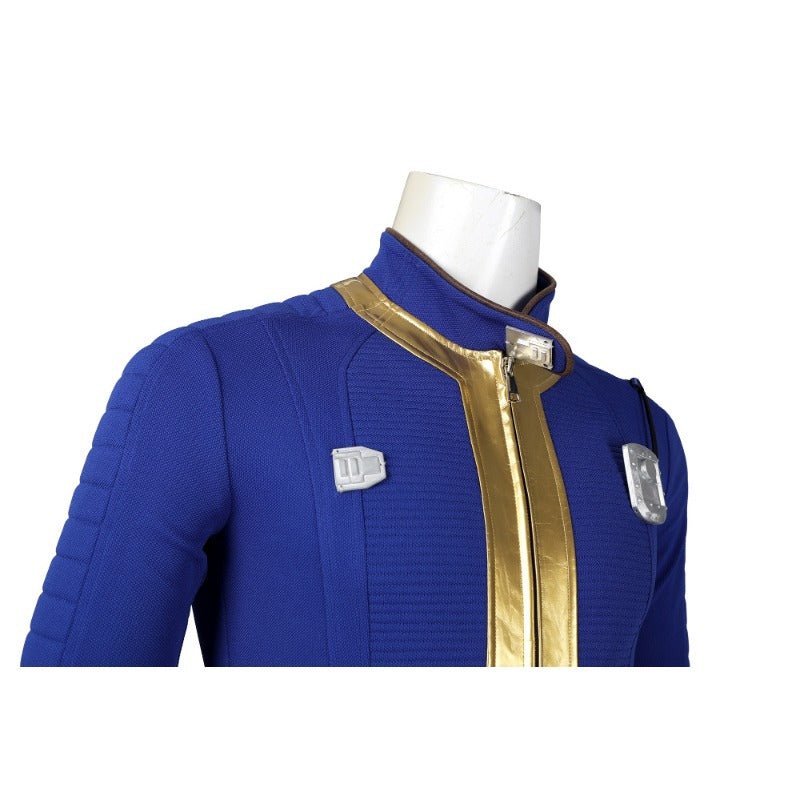 Game Fallout Vault 75 Cosplay Costume Jumpsuit with Armor Accessories for Halloween - Coscosmos Game Fallout Vault 75 Cosplay Costume Jumpsuit with Armor Accessories for Halloween - Coscosmos