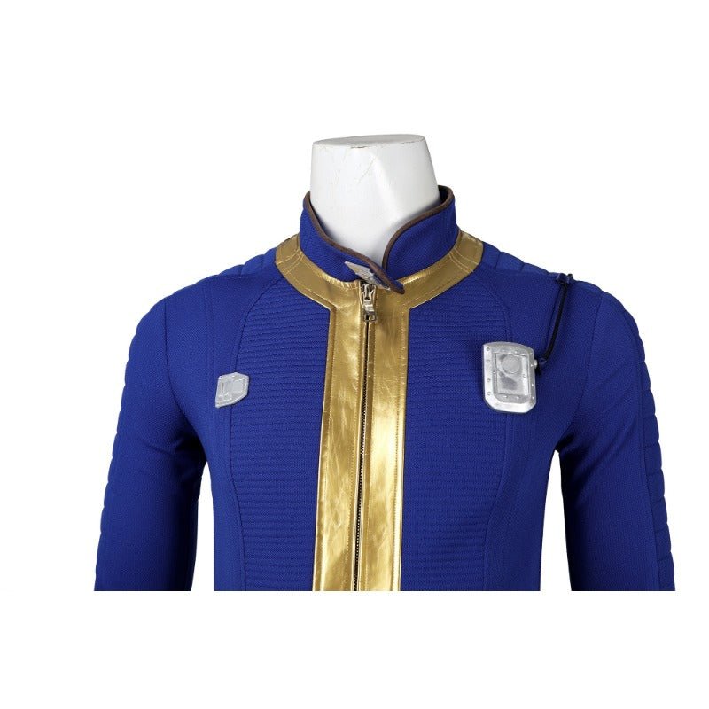 Game Fallout Vault 75 Cosplay Costume Jumpsuit with Armor Accessories for Halloween - Coscosmos Game Fallout Vault 75 Cosplay Costume Jumpsuit with Armor Accessories for Halloween - Coscosmos