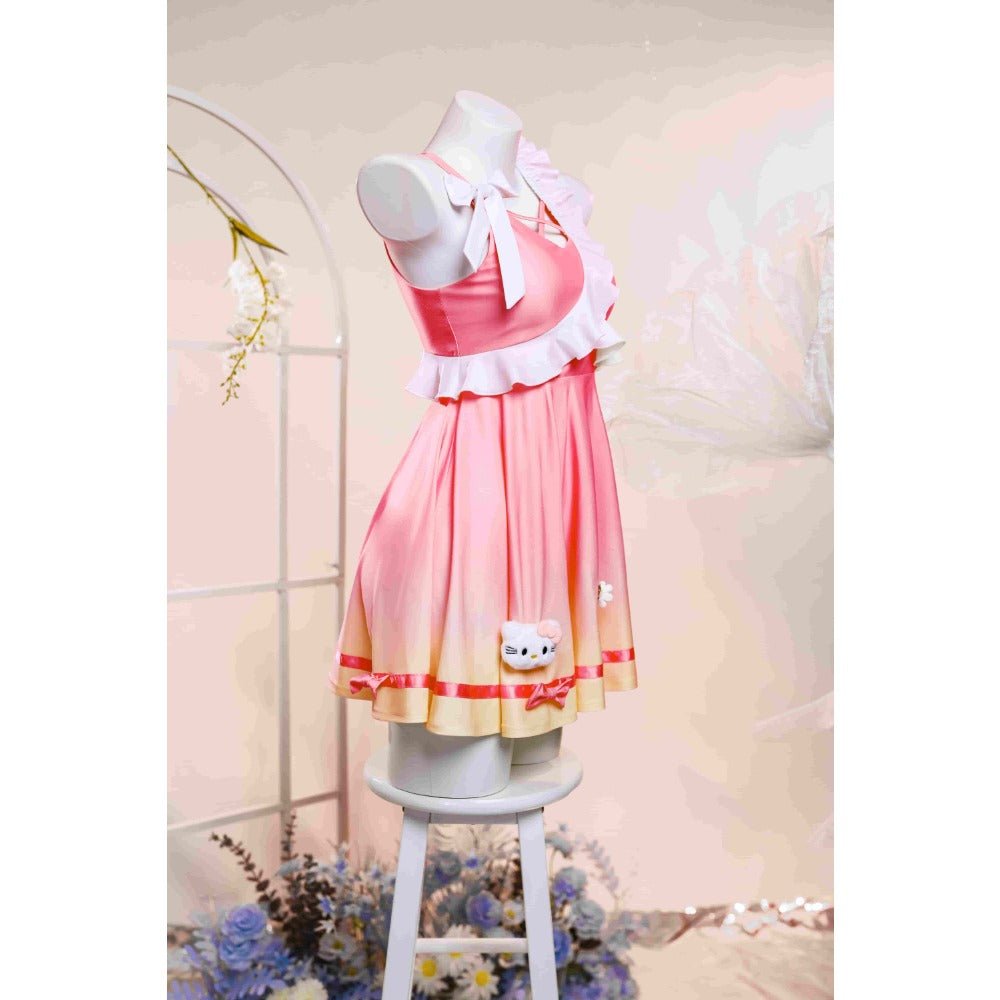 Game Honor Of Kings Xiao Qiao HelloKitty Skin Halloween Cosplay Costume Full Set - Coscosmos Game Honor Of Kings Xiao Qiao HelloKitty Skin Halloween Cosplay Costume Full Set - Coscosmos