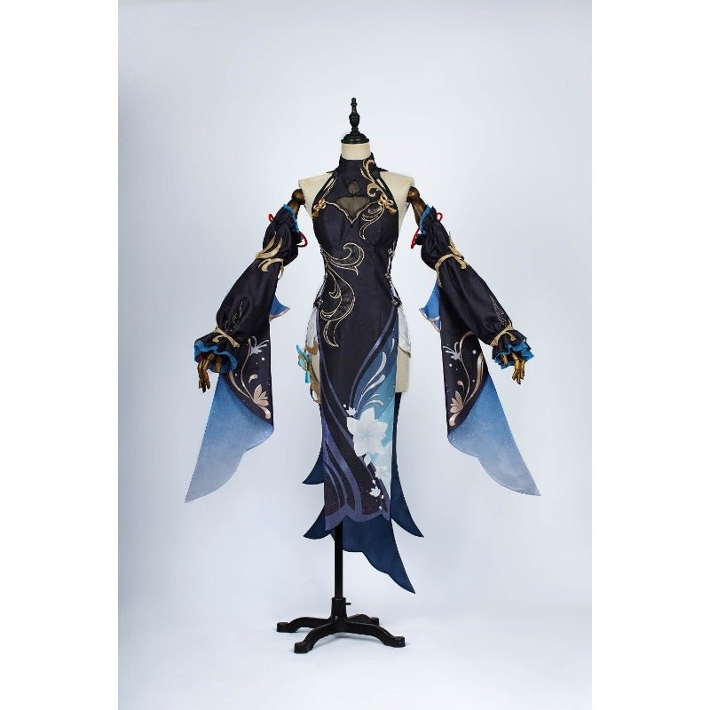 Ganyu Cheongsam Cosplay Costume from Genshin Impact - Shen He Lantern Festival Outfit - Coscosmos Ganyu Cheongsam Cosplay Costume from Genshin Impact - Shen He Lantern Festival Outfit - Coscosmos