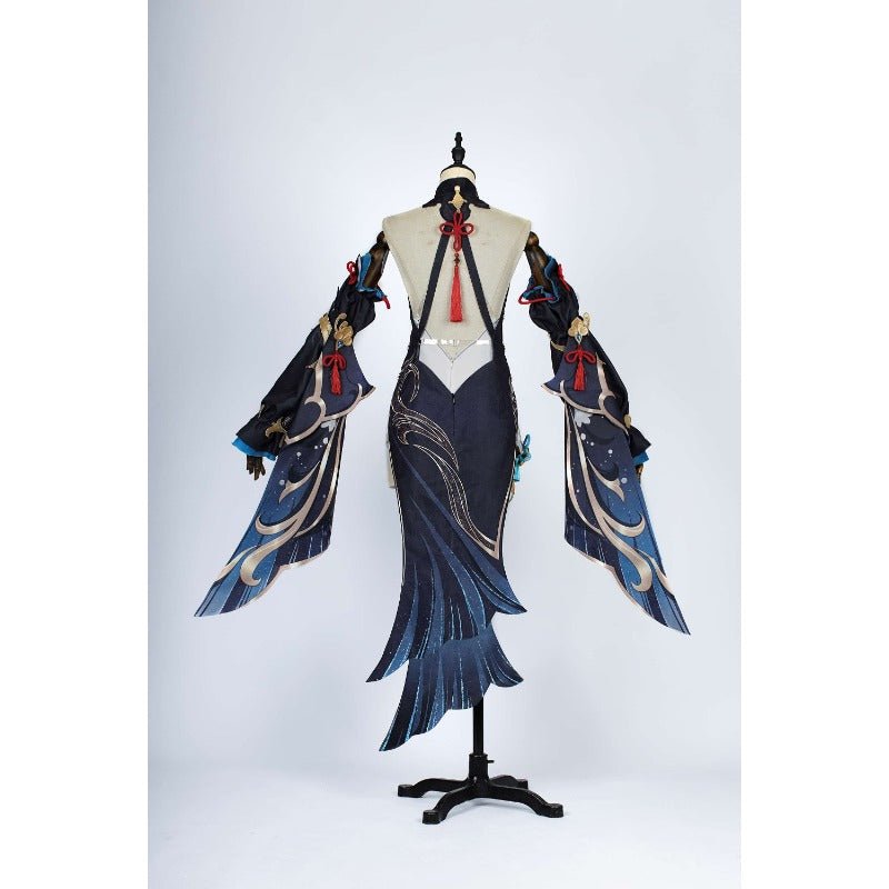 Ganyu Cheongsam Cosplay Costume from Genshin Impact - Shen He Lantern Festival Outfit - Coscosmos Ganyu Cheongsam Cosplay Costume from Genshin Impact - Shen He Lantern Festival Outfit - Coscosmos
