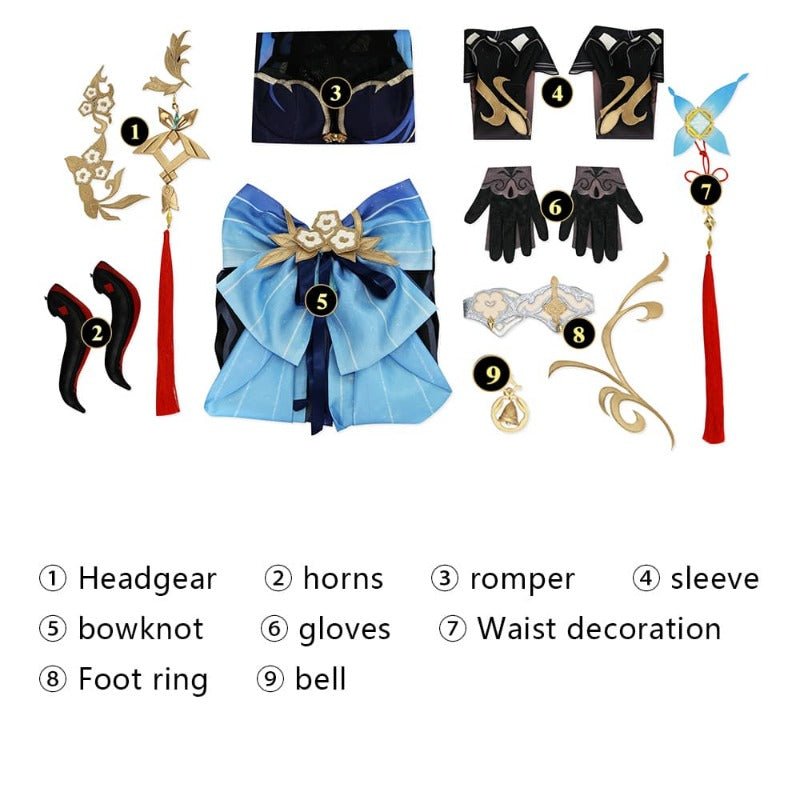 Ganyu New Spring Skin Cosplay Costume - Anime Outfit for Adults - Coscosmos Ganyu New Spring Skin Cosplay Costume - Anime Outfit for Adults - Coscosmos