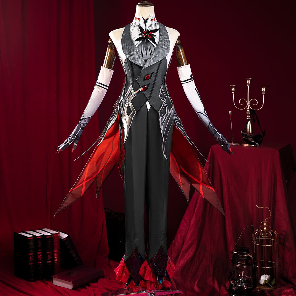 Genshin Impact Arlecchino Cosplay Costume - Original Game Character Outfit - Coscosmos Genshin Impact Arlecchino Cosplay Costume - Original Game Character Outfit - Coscosmos