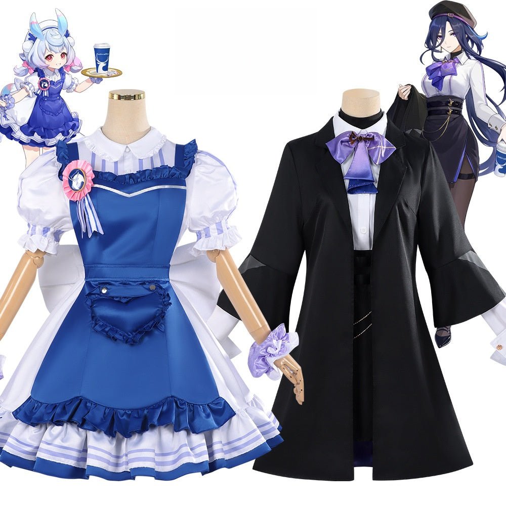 Genshin Impact Cosplay Costume Luckin Collab Sigewinne & Clorinde Game Cosplay Costume for Women - Coscosmos Genshin Impact Cosplay Costume Luckin Collab Sigewinne & Clorinde Game Cosplay Costume for Women - Coscosmos