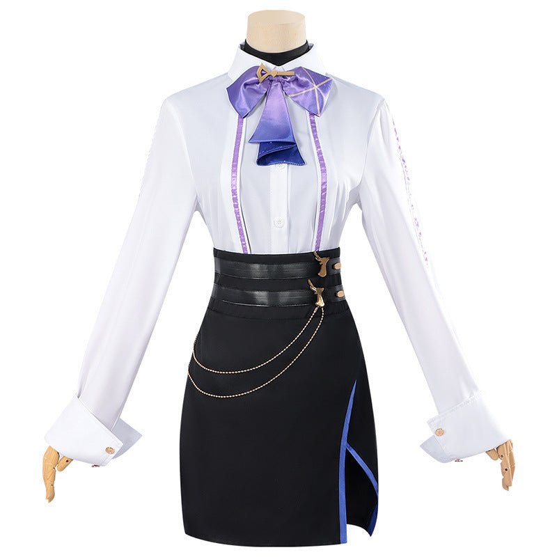 Genshin Impact Cosplay Costume Luckin Collab Sigewinne & Clorinde Game Cosplay Costume for Women - Coscosmos Genshin Impact Cosplay Costume Luckin Collab Sigewinne & Clorinde Game Cosplay Costume for Women - Coscosmos
