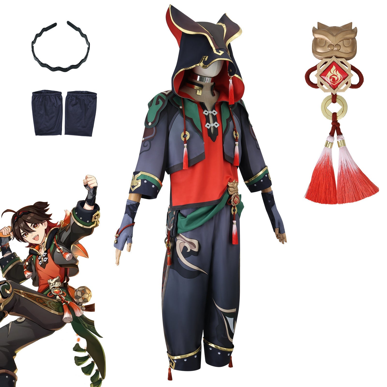 Genshin Impact Jia Ming Cosplay Costume – Premium Roleplay Outfit - Coscosmos Genshin Impact Jia Ming Cosplay Costume – Premium Roleplay Outfit - Coscosmos