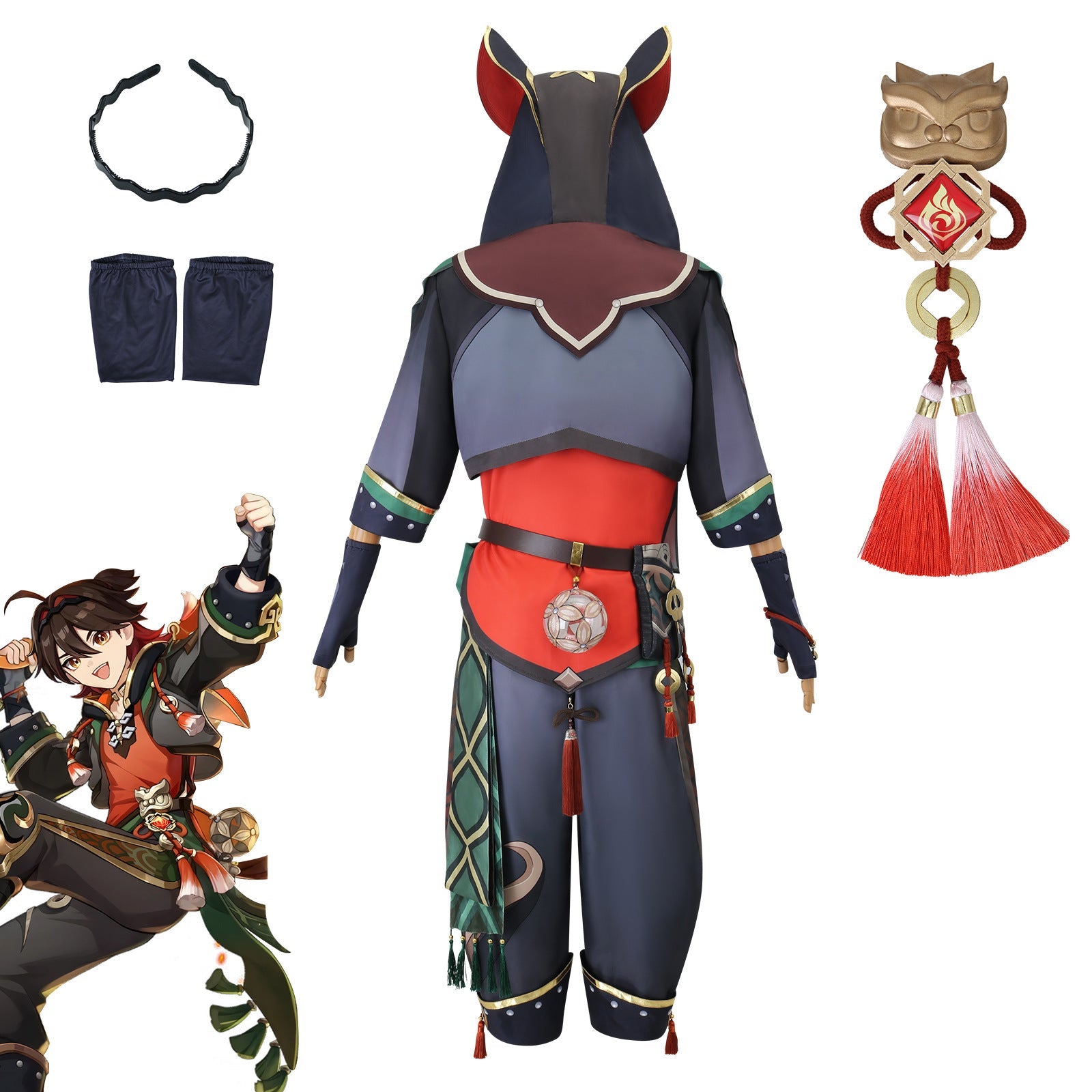 Genshin Impact Jia Ming Cosplay Costume – Premium Roleplay Outfit - Coscosmos Genshin Impact Jia Ming Cosplay Costume – Premium Roleplay Outfit - Coscosmos