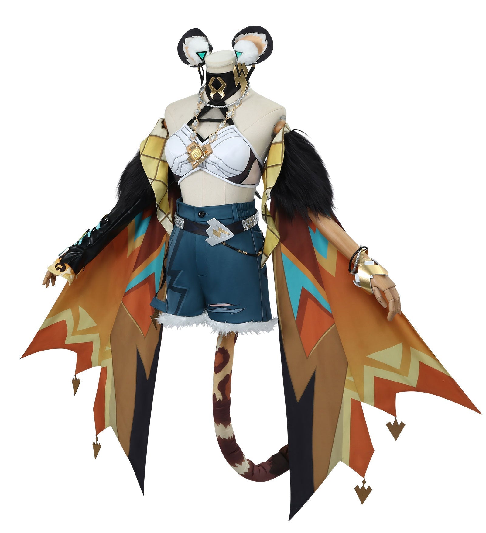 Genshin Impact Natlan Cosplay Costume - Xilonen Rollerblading Panther Girl Outfit - Coscosmos Genshin Impact Natlan Cosplay Costume - Xilonen Rollerblading Panther Girl Outfit - Coscosmos