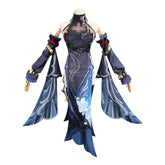 Genshin Impact Shenhe Cold Flower, Hidden Dew Cosplay Costume – Elegant LNY Outfit - Coscosmos