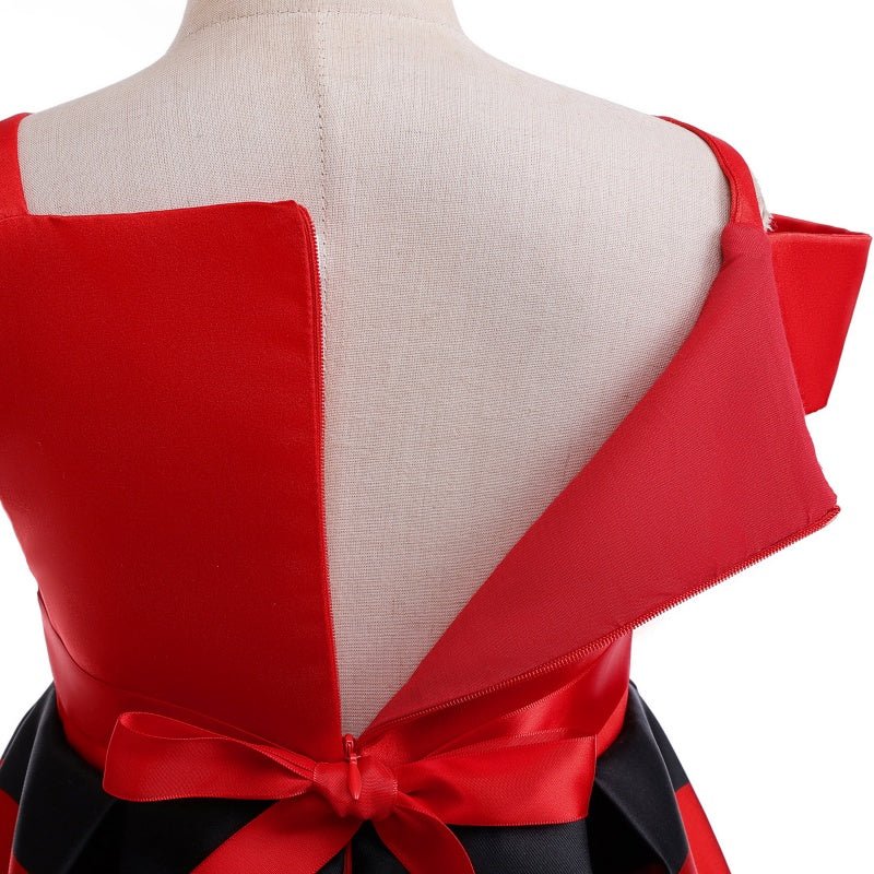 Girls Summer Sleeveless Off Shoulder Stripe Dress Princess Birthday Party Costume - Pink Stripe - Coscosmos Girls Summer Sleeveless Off Shoulder Stripe Dress Princess Birthday Party Costume - Pink Stripe - Coscosmos