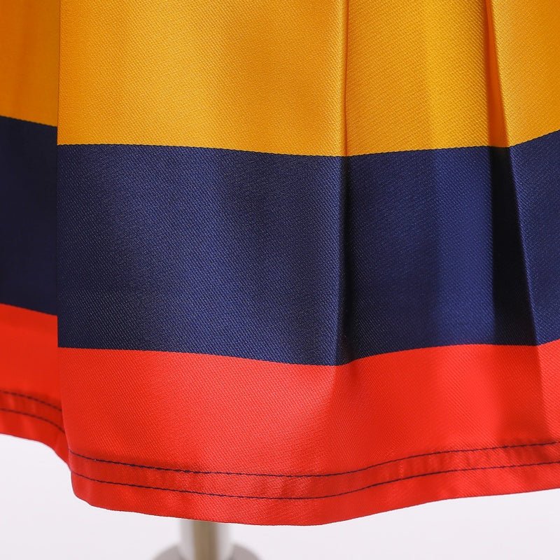 Girls Summer Sleeveless Off Shoulder Stripe Dress Princess Birthday Party Costume - Pink Stripe - Coscosmos Girls Summer Sleeveless Off Shoulder Stripe Dress Princess Birthday Party Costume - Pink Stripe - Coscosmos