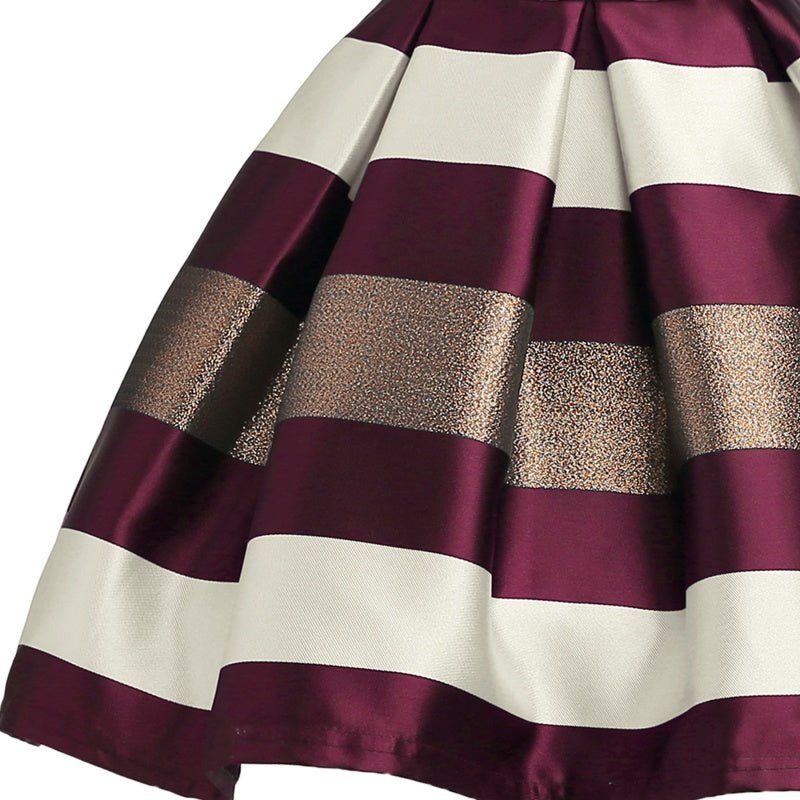 Girls Summer Sleeveless Off Shoulder Stripe Dress Princess Birthday Party Costume - Pink Stripe - Coscosmos Girls Summer Sleeveless Off Shoulder Stripe Dress Princess Birthday Party Costume - Pink Stripe - Coscosmos