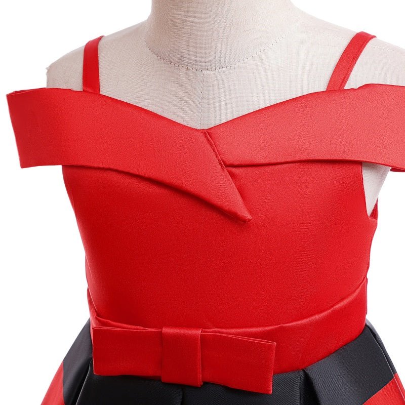 Girls Summer Sleeveless Off Shoulder Stripe Dress Princess Birthday Party Costume - Pink Stripe - Coscosmos Girls Summer Sleeveless Off Shoulder Stripe Dress Princess Birthday Party Costume - Pink Stripe - Coscosmos