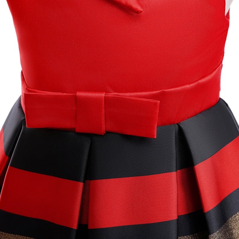 Girls Summer Sleeveless Off Shoulder Stripe Dress Princess Birthday Party Costume - Pink Stripe - Coscosmos Girls Summer Sleeveless Off Shoulder Stripe Dress Princess Birthday Party Costume - Pink Stripe - Coscosmos