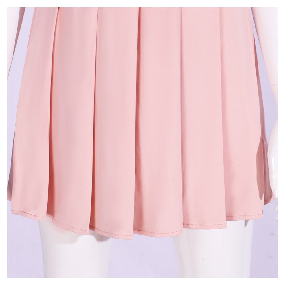 Glinda Pink Short Dress with Bow - Wicked Witch Cosplay Costume for Halloween Party - Coscosmos Glinda Pink Short Dress with Bow - Wicked Witch Cosplay Costume for Halloween Party - Coscosmos