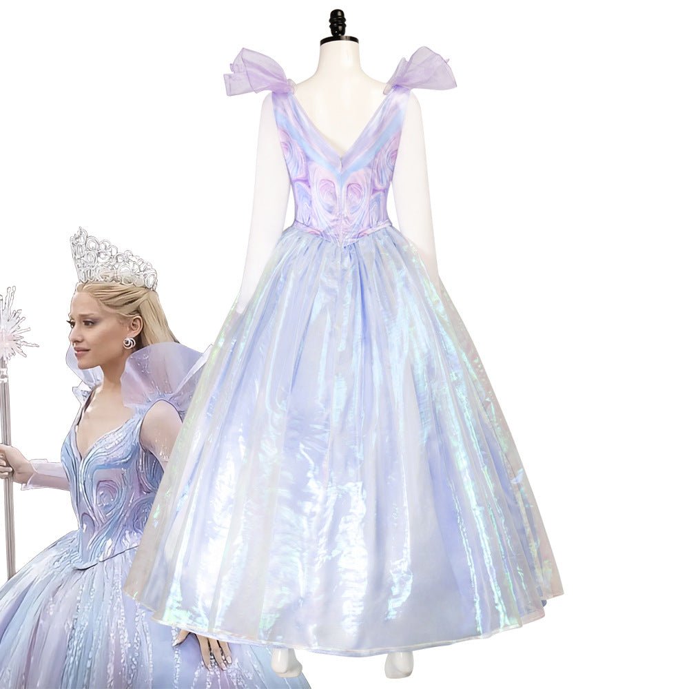 Glinda the Good Witch Cosplay Costume from Wicked: Part Two - Elegant Long Dress for Women - Coscosmos