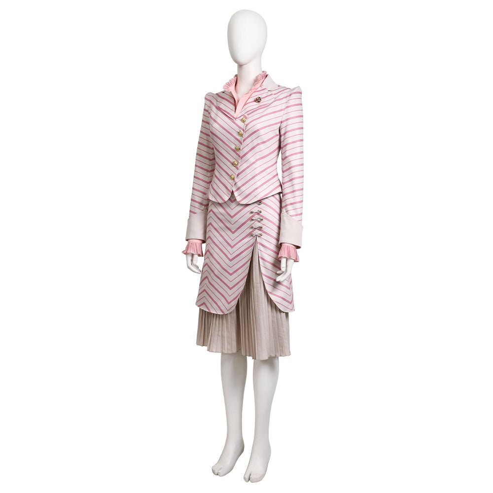 Glinda the Good Witch Costume from Wicked - Striped Outfit for Musical Performances - Coscosmos Glinda the Good Witch Costume from Wicked - Striped Outfit for Musical Performances - Coscosmos