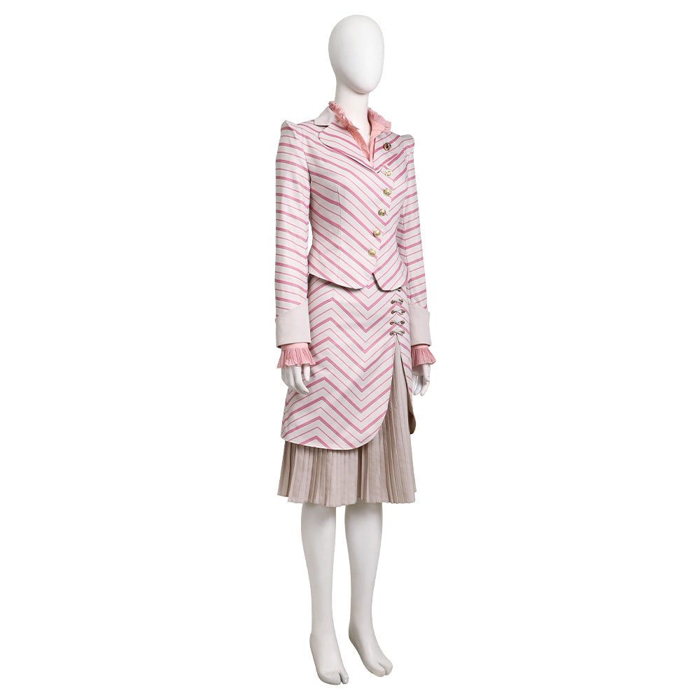 Glinda the Good Witch Costume from Wicked - Striped Outfit for Musical Performances - Coscosmos Glinda the Good Witch Costume from Wicked - Striped Outfit for Musical Performances - Coscosmos