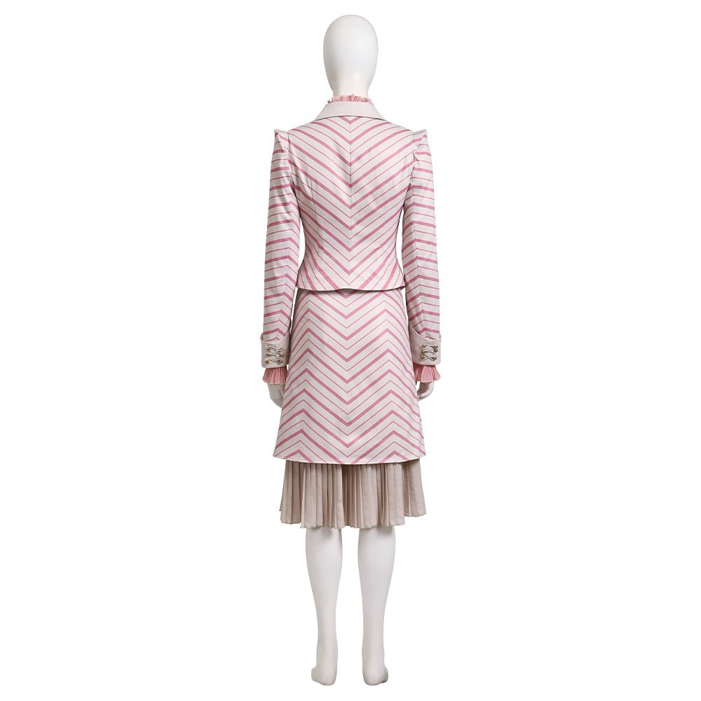 Glinda the Good Witch Costume from Wicked - Striped Outfit for Musical Performances - Coscosmos Glinda the Good Witch Costume from Wicked - Striped Outfit for Musical Performances - Coscosmos