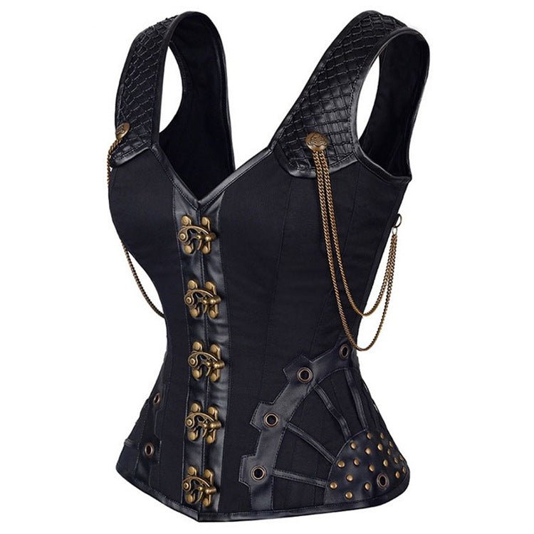 Gothic Corset Steampunk Bustier Top for Women - Perfect for Photography and Cosplay - Coscosmos Gothic Corset Steampunk Bustier Top for Women - Perfect for Photography and Cosplay - Coscosmos