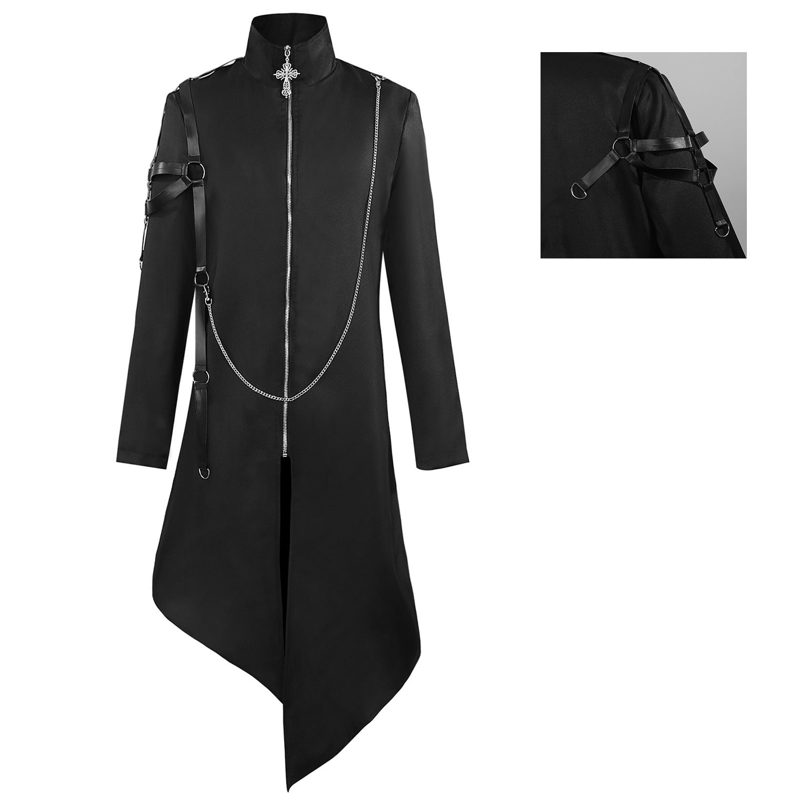 Gothic Medieval Tailcoat for Men - Perfect for Halloween and Cosplay - Coscosmos Gothic Medieval Tailcoat for Men - Perfect for Halloween and Cosplay - Coscosmos