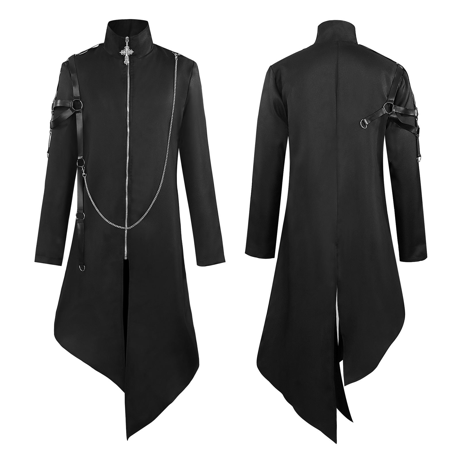 Gothic Medieval Tailcoat for Men - Perfect for Halloween and Cosplay - Coscosmos Gothic Medieval Tailcoat for Men - Perfect for Halloween and Cosplay - Coscosmos