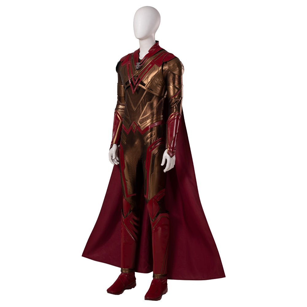 Guardians of the Galaxy 3 Adam Warlock Cosplay Costume - Printed Jumpsuit with Red Everak Armor for Men - Coscosmos Guardians of the Galaxy 3 Adam Warlock Cosplay Costume - Printed Jumpsuit with Red Everak Armor for Men - Coscosmos
