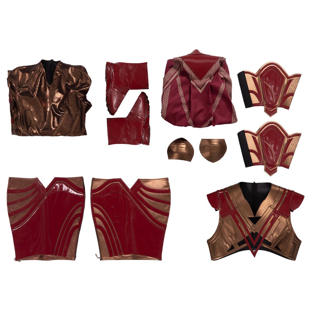 Guardians of the Galaxy 3 Adam Warlock Cosplay Costume - Printed Jumpsuit with Red Everak Armor for Men - Coscosmos Guardians of the Galaxy 3 Adam Warlock Cosplay Costume - Printed Jumpsuit with Red Everak Armor for Men - Coscosmos