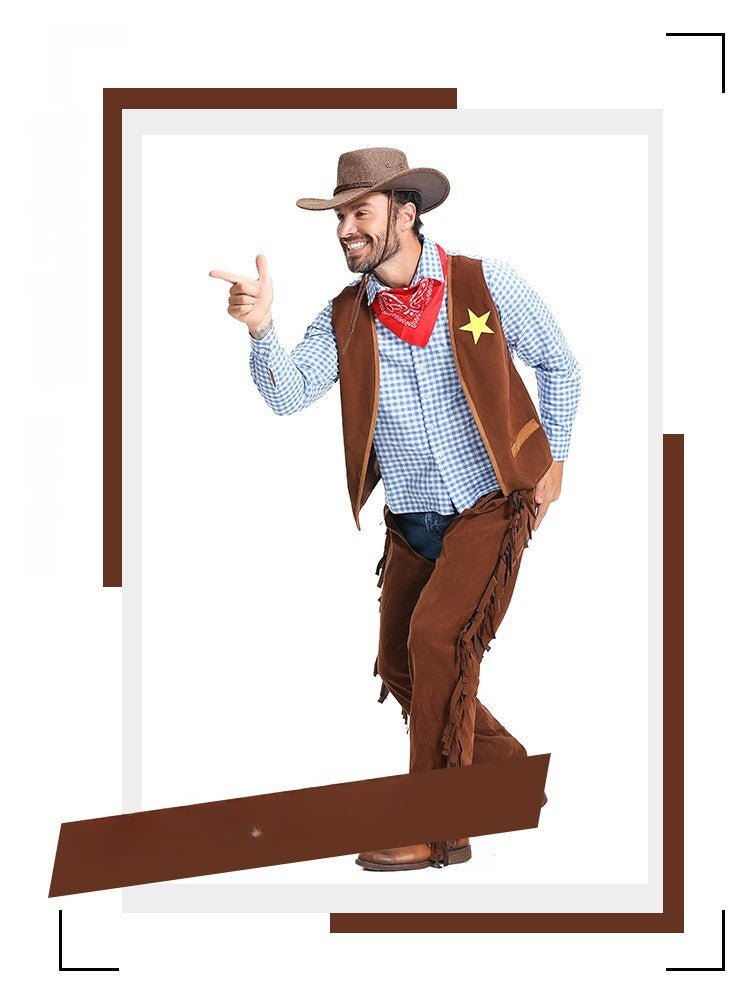 Halloween Costume Pioneer Texas Western Cowboy Suit for Men - Amazon Cross - border Sourcing - Coscosmos Halloween Costume Pioneer Texas Western Cowboy Suit for Men - Amazon Cross - border Sourcing - Coscosmos
