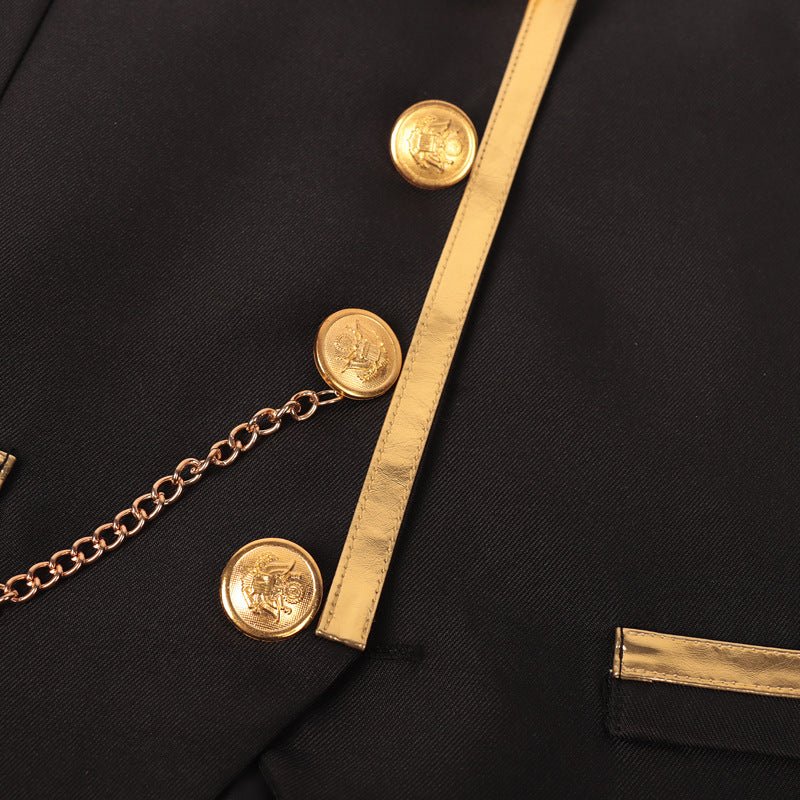 Halloween European and American Medieval Single - Breasted Vest Retro Men's Formal Dress Gold - Edged Vest - Coscosmos Halloween European and American Medieval Single - Breasted Vest Retro Men's Formal Dress Gold - Edged Vest - Coscosmos