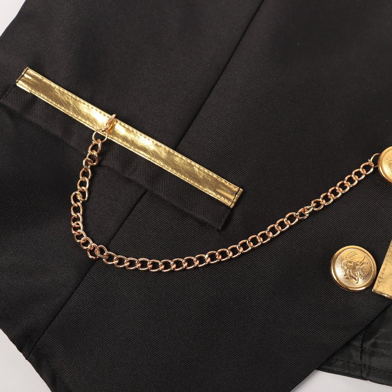 Halloween European and American Medieval Single - Breasted Vest Retro Men's Formal Dress Gold - Edged Vest - Coscosmos Halloween European and American Medieval Single - Breasted Vest Retro Men's Formal Dress Gold - Edged Vest - Coscosmos
