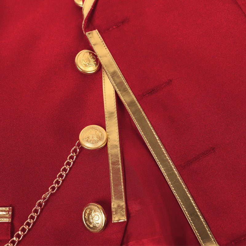 Halloween European and American Medieval Single - Breasted Vest Retro Men's Formal Dress Gold - Edged Vest - Coscosmos Halloween European and American Medieval Single - Breasted Vest Retro Men's Formal Dress Gold - Edged Vest - Coscosmos