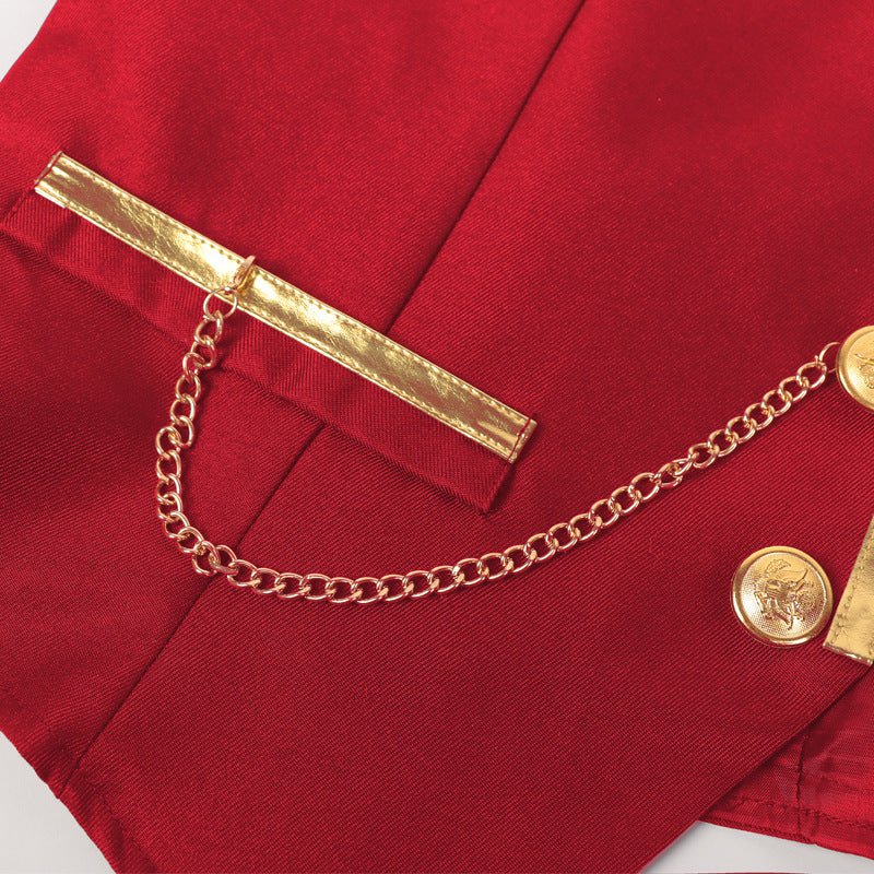 Halloween European and American Medieval Single - Breasted Vest Retro Men's Formal Dress Gold - Edged Vest - Coscosmos Halloween European and American Medieval Single - Breasted Vest Retro Men's Formal Dress Gold - Edged Vest - Coscosmos