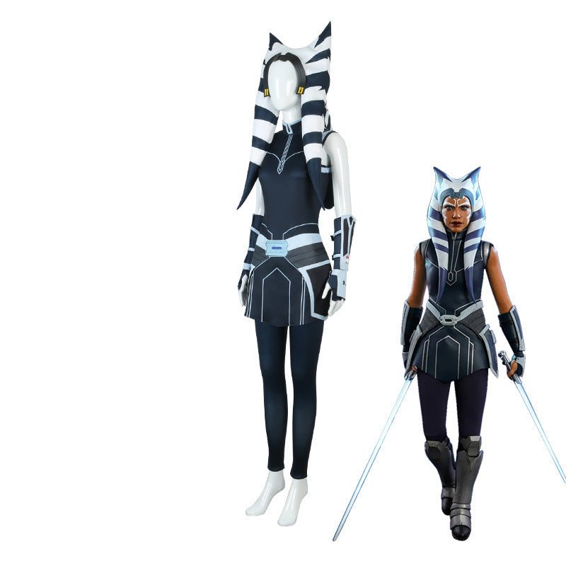 Halloween Star Wars Clone Wars Ahsoka Tano Cosplay Costume Full Set - Coscosmos Halloween Star Wars Clone Wars Ahsoka Tano Cosplay Costume Full Set - Coscosmos