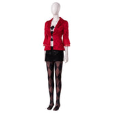 Harley Quinn Joker 2 Cosplay Costume - Red Coat & Leather Skirt Outfit for Women - Coscosmos