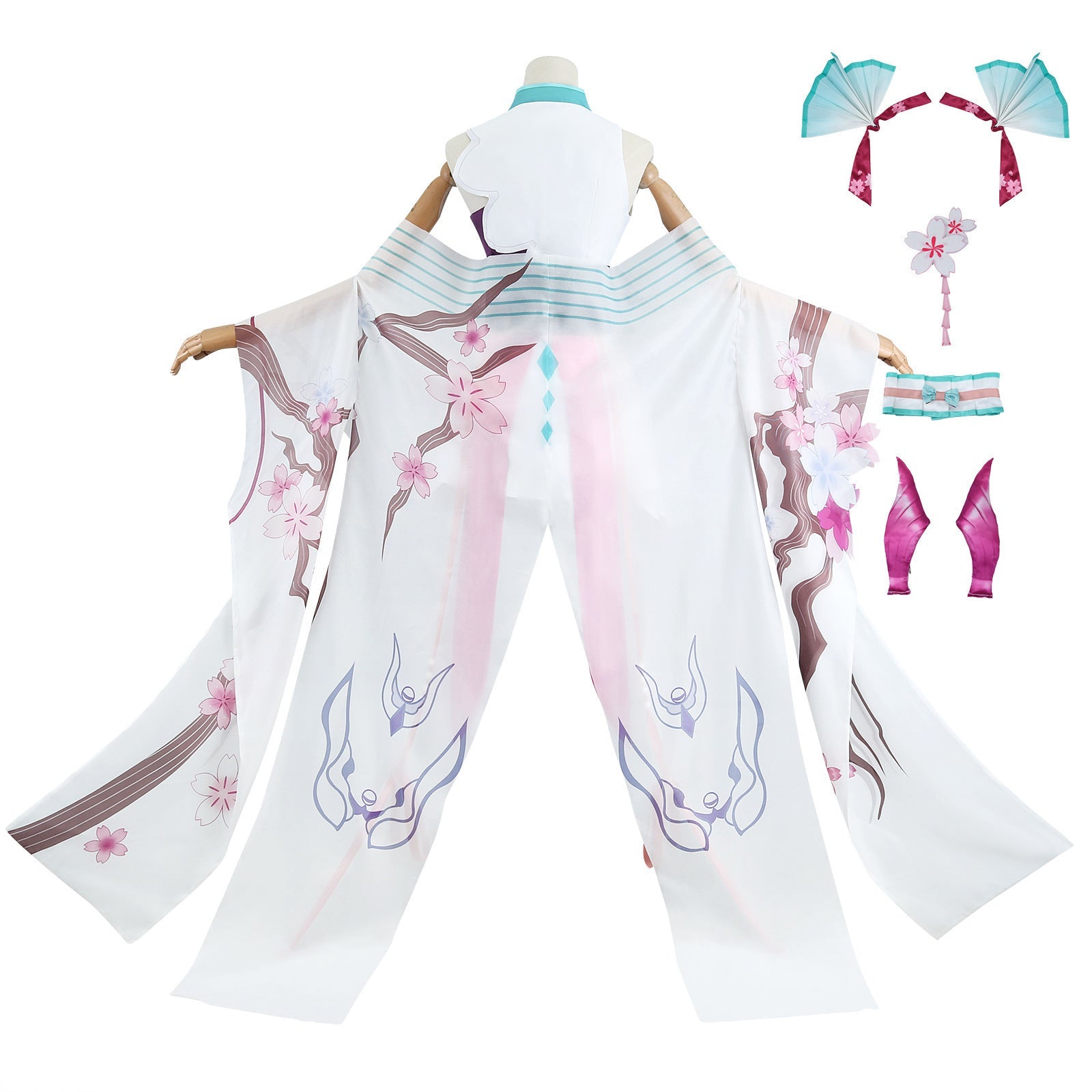 Hatsune Miku Cosplay Costume: Onmyoji Collaboration Post - Awakening Outfit - Coscosmos Hatsune Miku Cosplay Costume: Onmyoji Collaboration Post - Awakening Outfit - Coscosmos