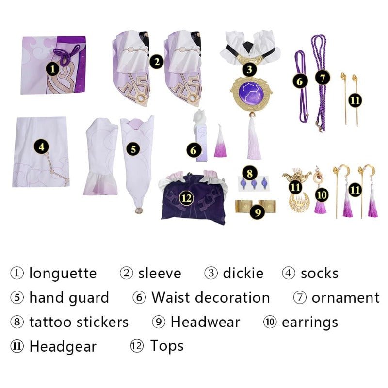 Honkai Star Rail Fu Xuan Cosplay Costume Halloween Carnival Dress Outfit - Coscosmos Honkai Star Rail Fu Xuan Cosplay Costume Halloween Carnival Dress Outfit - Coscosmos