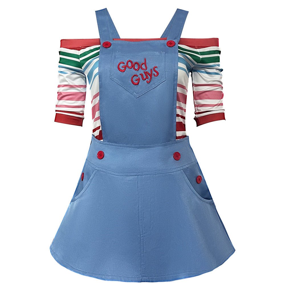 Hot Movie Child's Play Chucky Cosplay Costume for Halloween Performance - Coscosmos Hot Movie Child's Play Chucky Cosplay Costume for Halloween Performance - Coscosmos