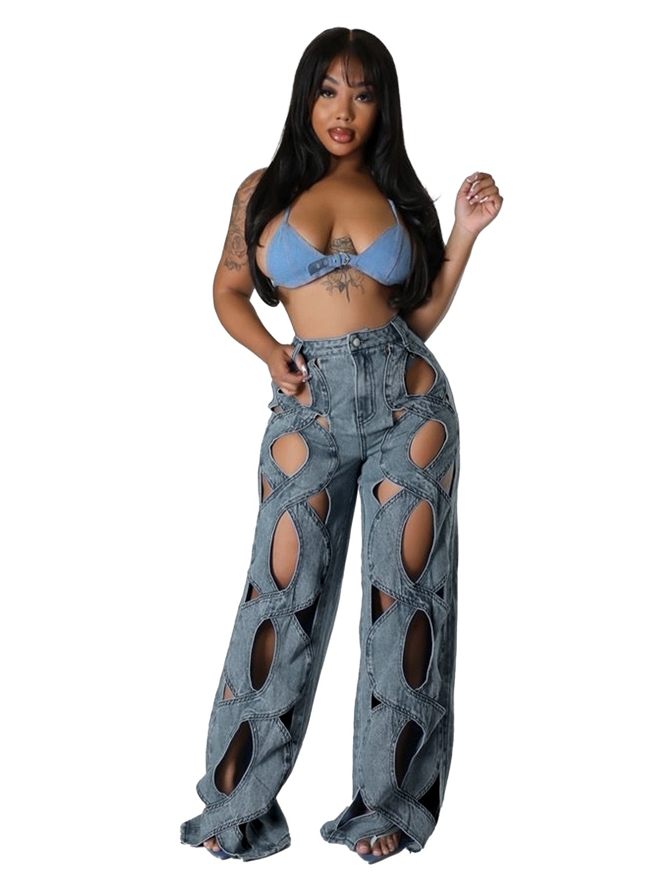 HR23112 European and American Women's Elastic Denim Jeans for Cosplay - Coscosmos HR23112 European and American Women's Elastic Denim Jeans for Cosplay - Coscosmos