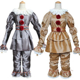 IT Pennywise Cosplay Costume | Stephen King's It - Pennywise the Dancing Clown Halloween Outfit - Coscosmos