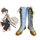 Kanao Tsuyuri Cosplay Shoes White Boots Kimetsu no Yaiba Outfit - Coscosmos