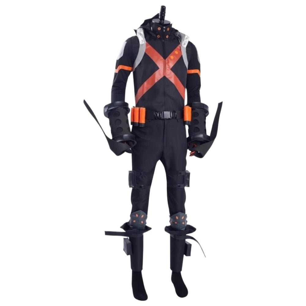 Katsuki Bakugo Long Sleeve Cosplay Costume Battle Suit Outfit - Coscosmos Katsuki Bakugo Long Sleeve Cosplay Costume Battle Suit Outfit - Coscosmos