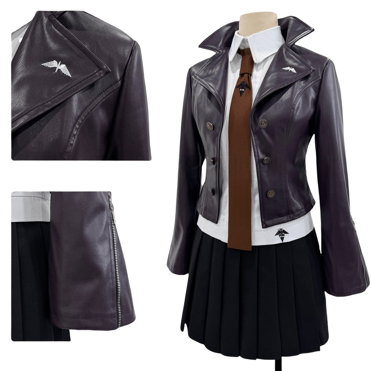 Kirigiri Kyouko Cosplay Costume - Danganronpa Game Character Outfit - Coscosmos Kirigiri Kyouko Cosplay Costume - Danganronpa Game Character Outfit - Coscosmos