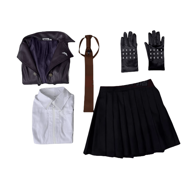 Kirigiri Kyouko Cosplay Costume - Danganronpa Game Character Outfit - Coscosmos Kirigiri Kyouko Cosplay Costume - Danganronpa Game Character Outfit - Coscosmos